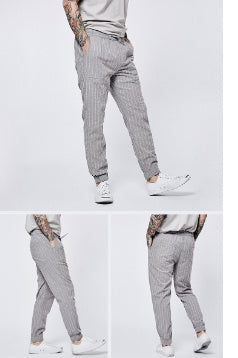 Casual Pants Loose Linen Feet Lace-up