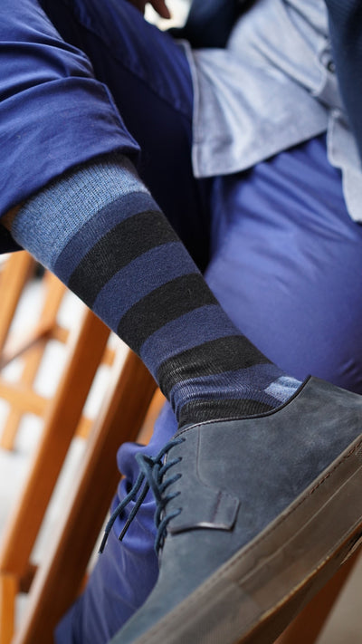 Men's Azure Stripe Socks