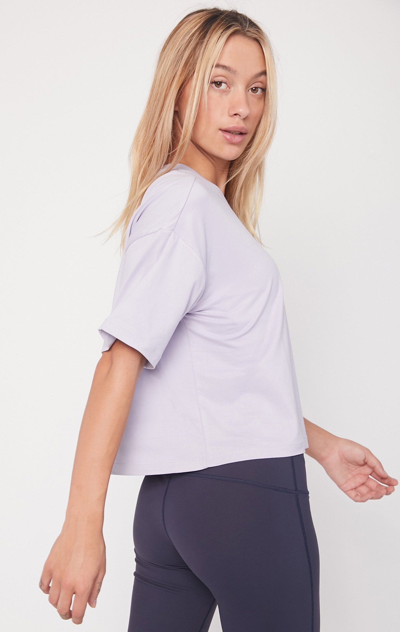 Cozy Boxy Tee - Purple Lace