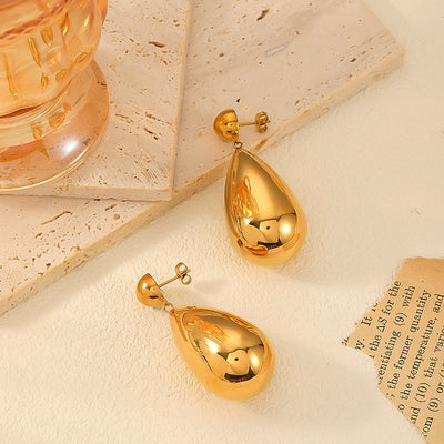 18K Gold Stainless Steel Dropper Earrings Eardrops