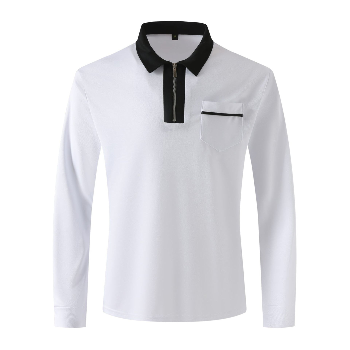 2024 Autumn Mens Long Sleeve Zipper Polo Shirts