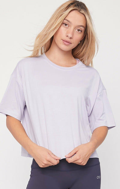 Cozy Boxy Tee - Purple Lace