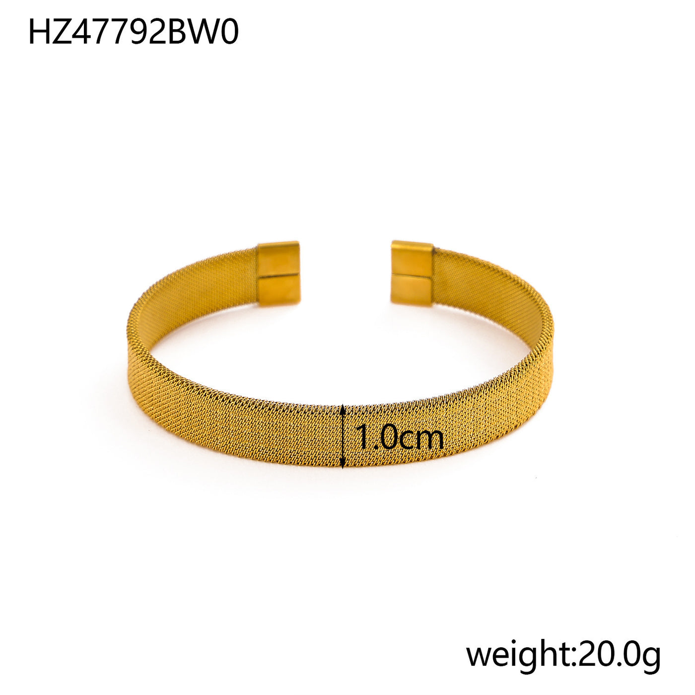 Ring Soft Titanium Steel Open-end Bracelet Gold Plated