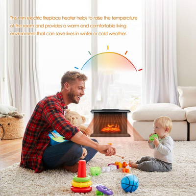 Electric Fireplace Heater LED Flame Effect Stove