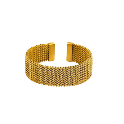 Ring Soft Titanium Steel Open-end Bracelet Gold Plated