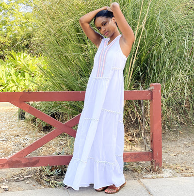 AMALFI MAXI DRESS - WHITE