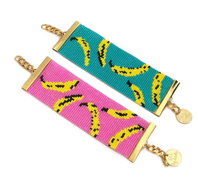 Bananas Bracelet - Pink / Turquoise