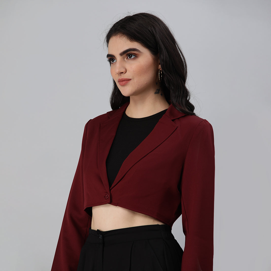 Cropped Tailored Blazer