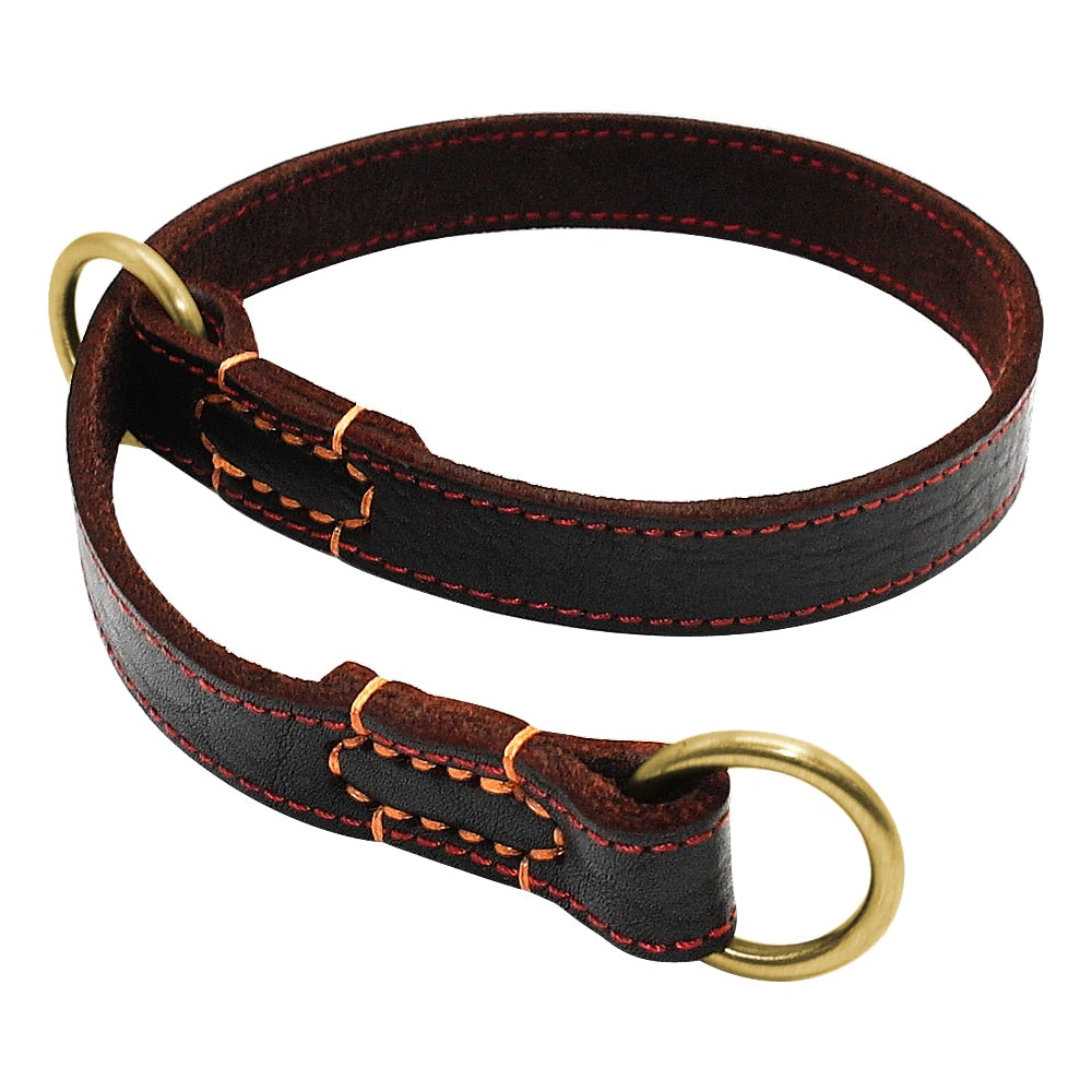 Durable Slip Real Leather Dog Collars Medium Large