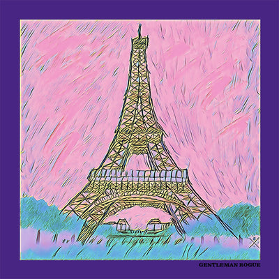 Eiffel Tower Lavender Ladies Scarf