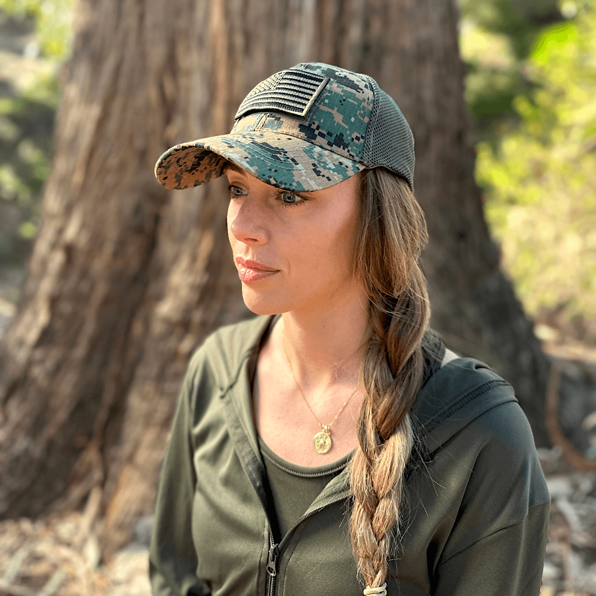 Tactical-Style Patch Hat with Adjustable Strap