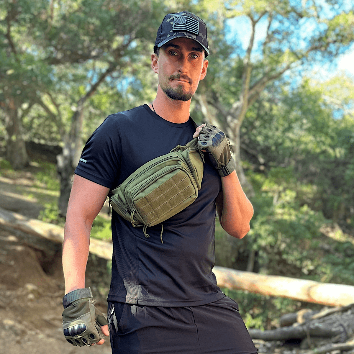 Tactical-Style Patch Hat with Adjustable Strap