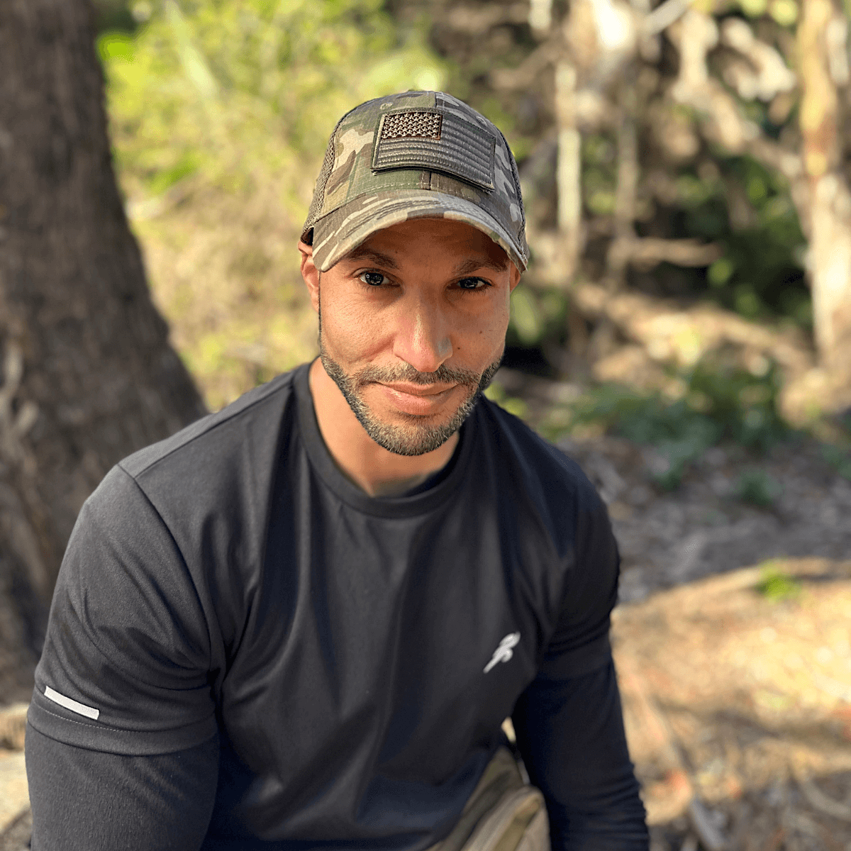 Tactical-Style Patch Hat with Adjustable Strap