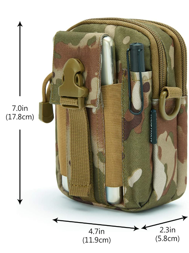 Tactical MOLLE Pouch & Waist Bag for Hiking & Outdoor Activities