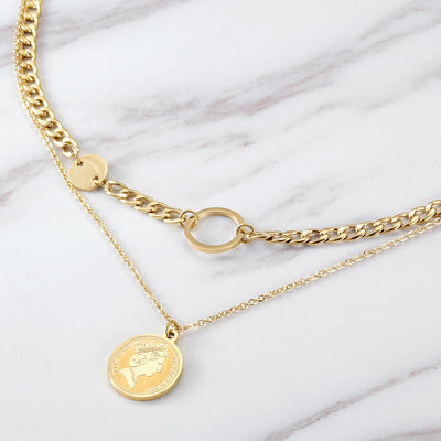 Coin Layered Necklace