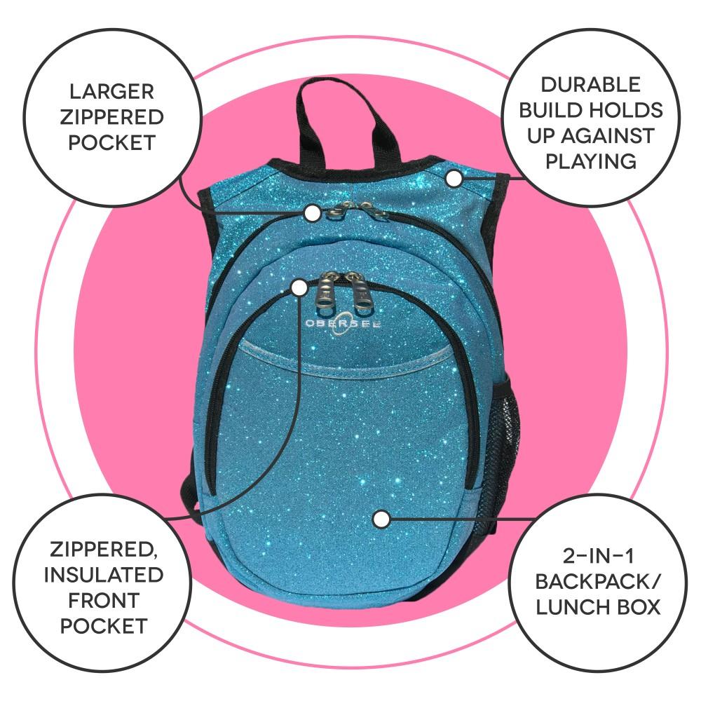 O3KCBP027 Obersee Mini Preschool Backpack for Girls with integrated