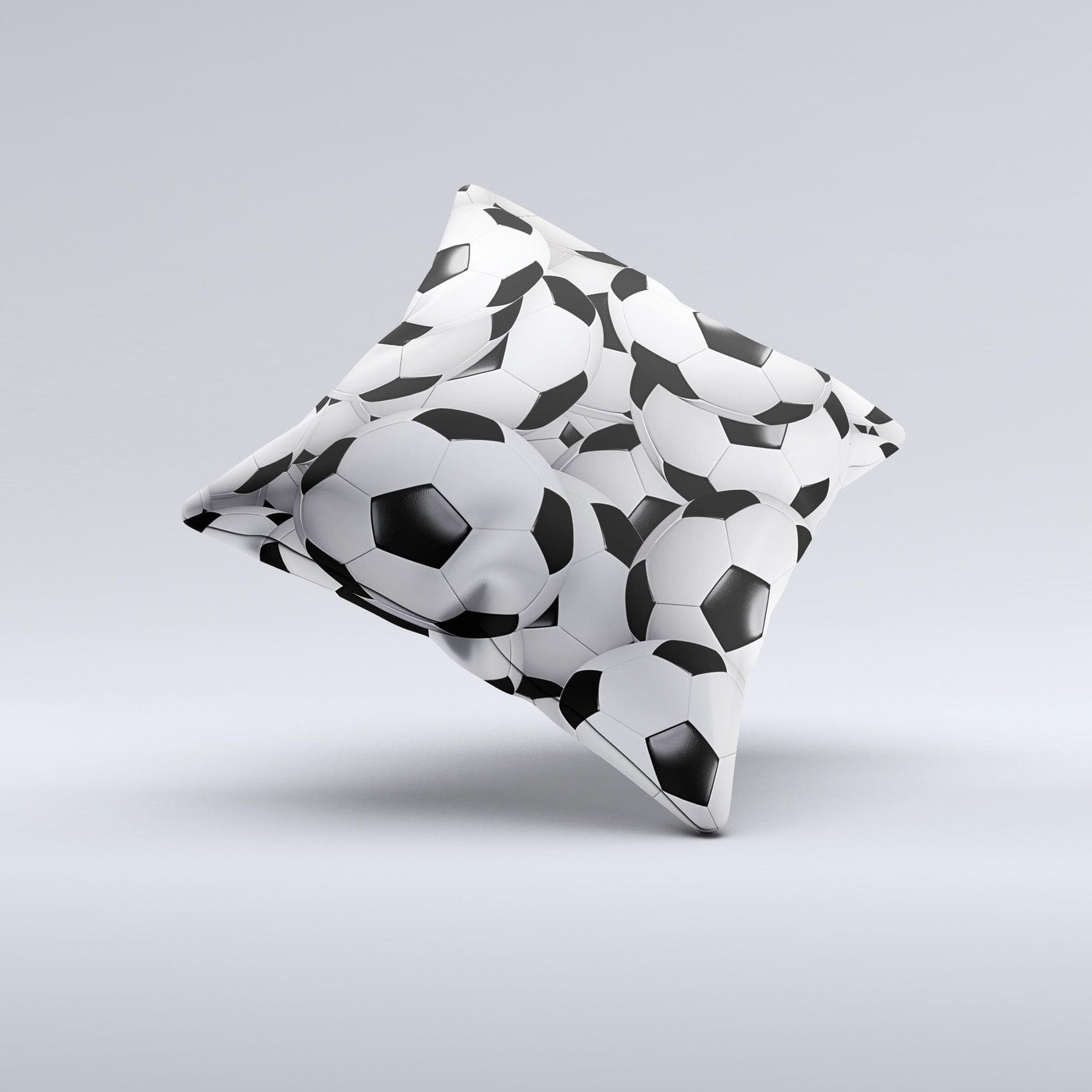 Soccer Ball Overlay  Ink-Fuzed Decorative Throw Pillow