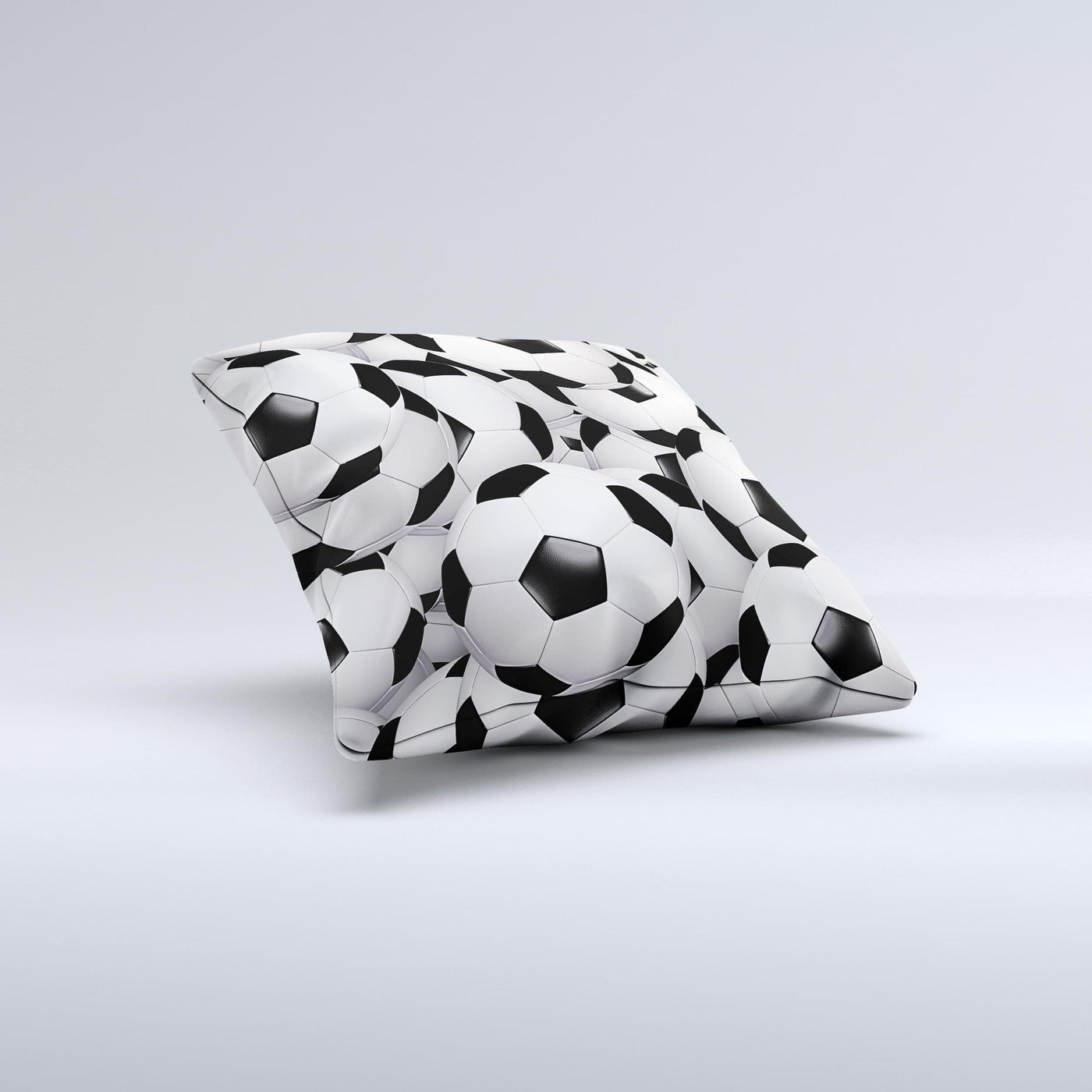 Soccer Ball Overlay  Ink-Fuzed Decorative Throw Pillow