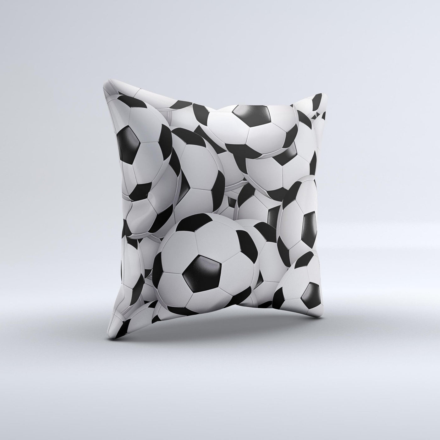 Soccer Ball Overlay  Ink-Fuzed Decorative Throw Pillow