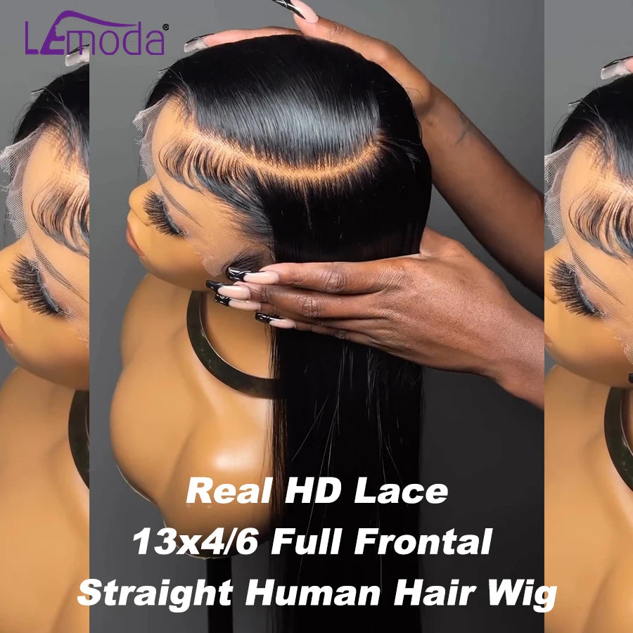 250 Density 13x6 HD Lace Frontal Wig Invisible Real HD Lace 13x4 Full