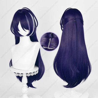 HSR Acheron Cosplay Wig 85cm/118cm Long Mixed Color Wigs Heat