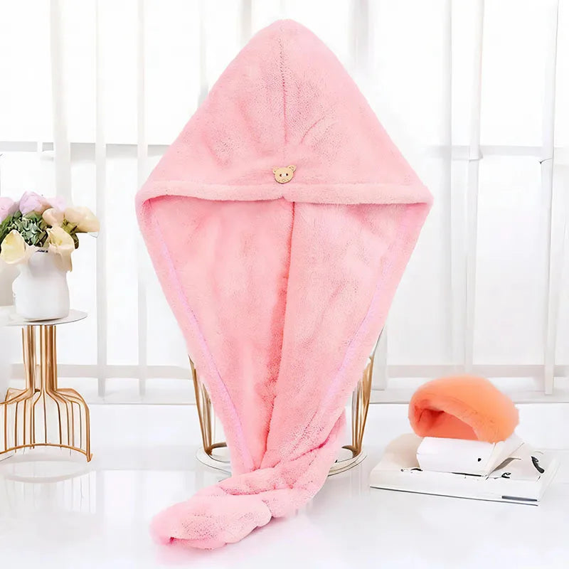 Dry Hair Hat Woman Absorbent Quick Dry Wipe Hair Towel Long Hair Cute