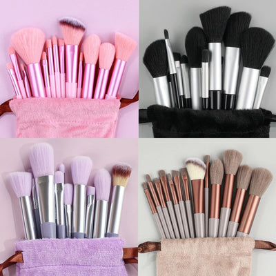 13PCS Makeup Brushes Set Soft Detail Blush Foundation Blending