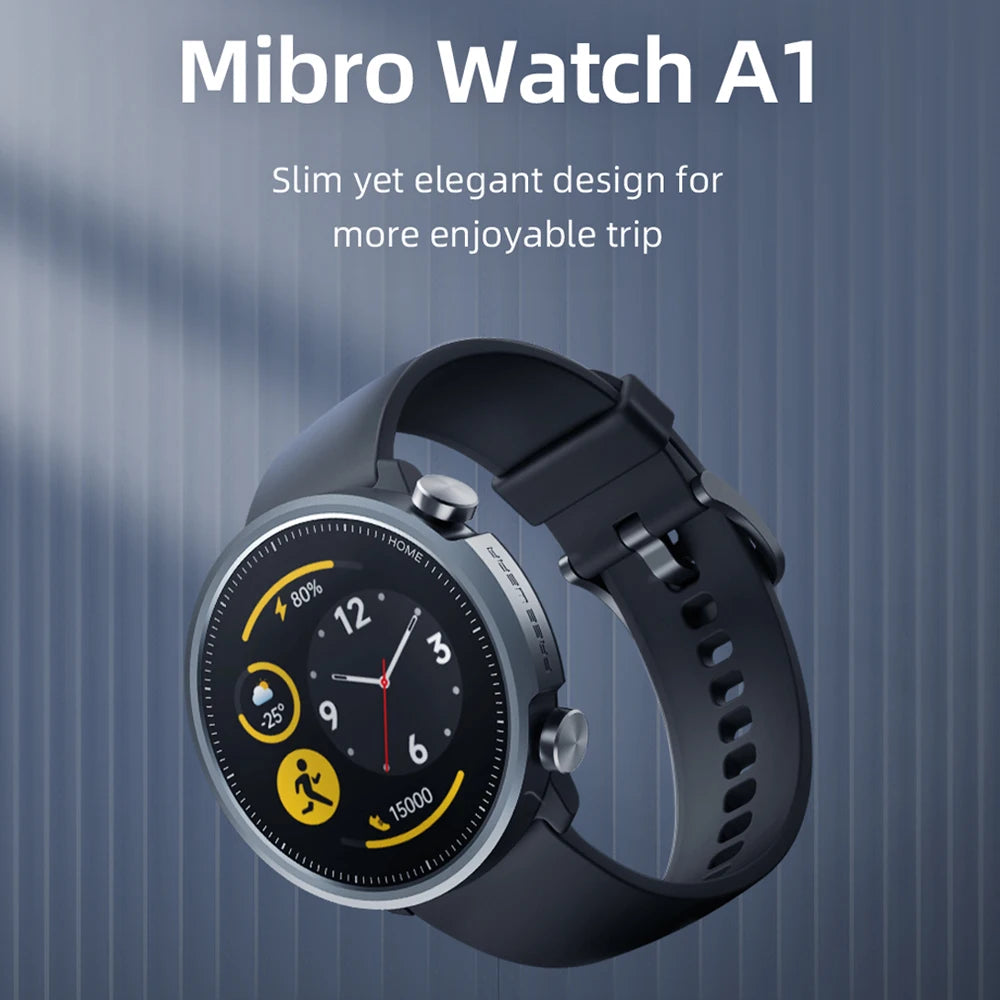 New Mibro A1 Global Version Smart Watch 5ATM Waterproof Heart Rate