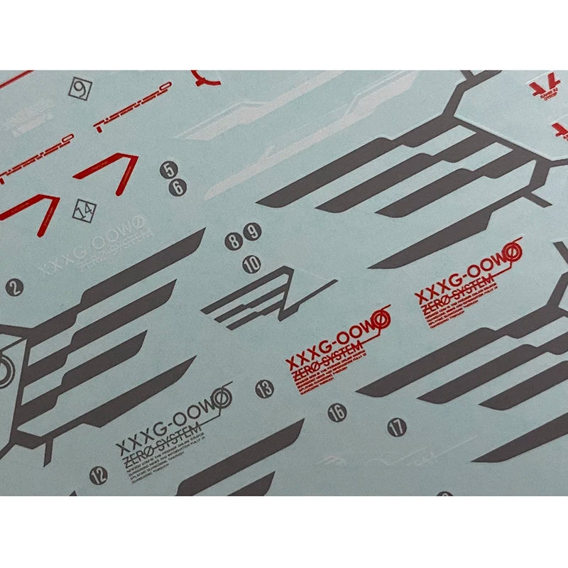 Model Decals Water Slide Decals Tool For 1/100 MG Wing Proto Zero