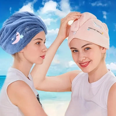 1pc Quickly Dry Hair Hat Super Absorbent Soft Bathroom Women Head