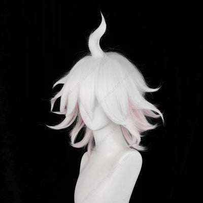 Anime Nagito Komaeda Cosplay Wig 37cm Long Pink White Gradient Wigs