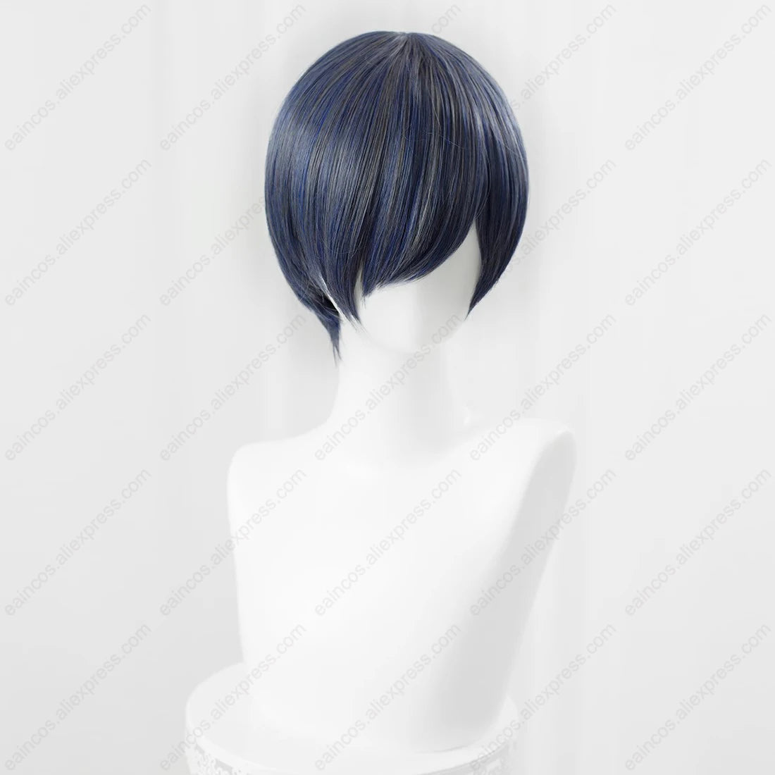 Anime Ciel Phantomhive Cosplay Wig 30cm Short Blue Grey Mixed Color