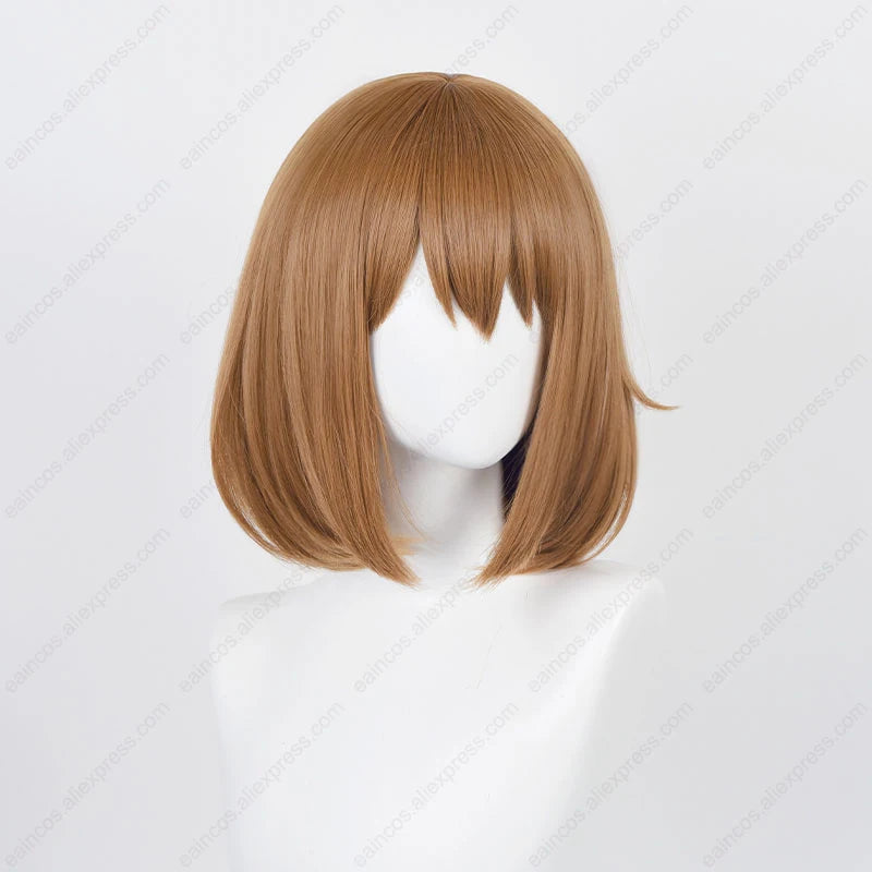 Anime Yui Hirasawa Cosplay Wig 33cm Light Brown Short Wigs Heat