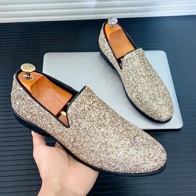 Shoes for Men Platform Dress Shoes Fashion Attractive Sequined