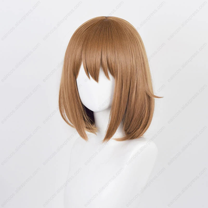 Anime Yui Hirasawa Cosplay Wig 33cm Light Brown Short Wigs Heat