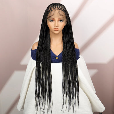 Synthetic Cornrow Braided Wigs Synthetic Full Lace Box Braided Wigs