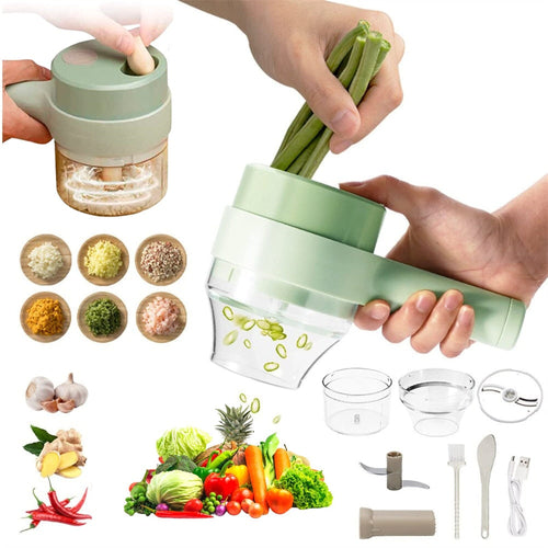 Portable Handheld 4 in 1 Electric Vegetable Slicer