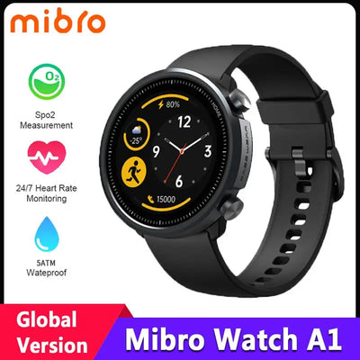 New Mibro A1 Global Version Smart Watch 5ATM Waterproof Heart Rate