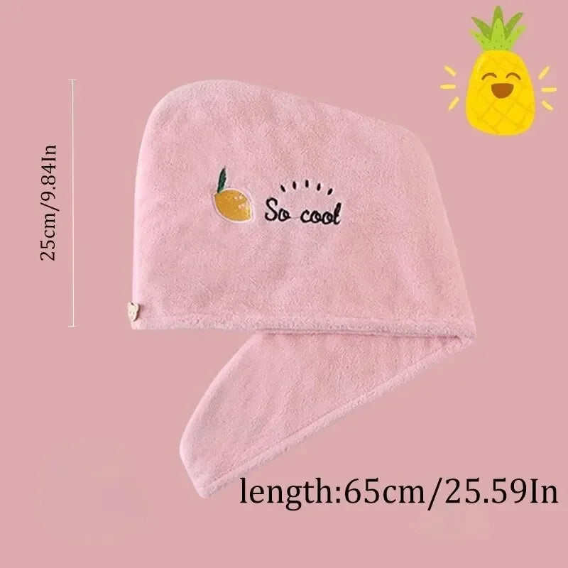 1pc Quickly Dry Hair Hat Super Absorbent Soft Bathroom Women Head