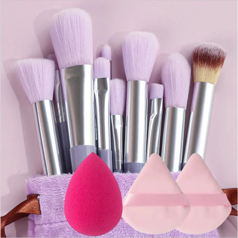 13PCS Makeup Brushes Set Soft Detail Blush Foundation Blending