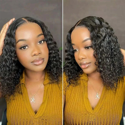 Deep Curly 13x4 Bob Wig Lace Front Human Hair Wig For Women Short Bob