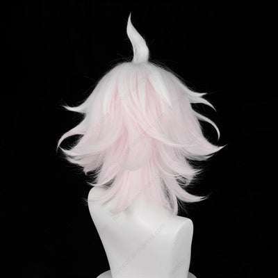 Anime Nagito Komaeda Cosplay Wig 37cm Long Pink White Gradient Wigs