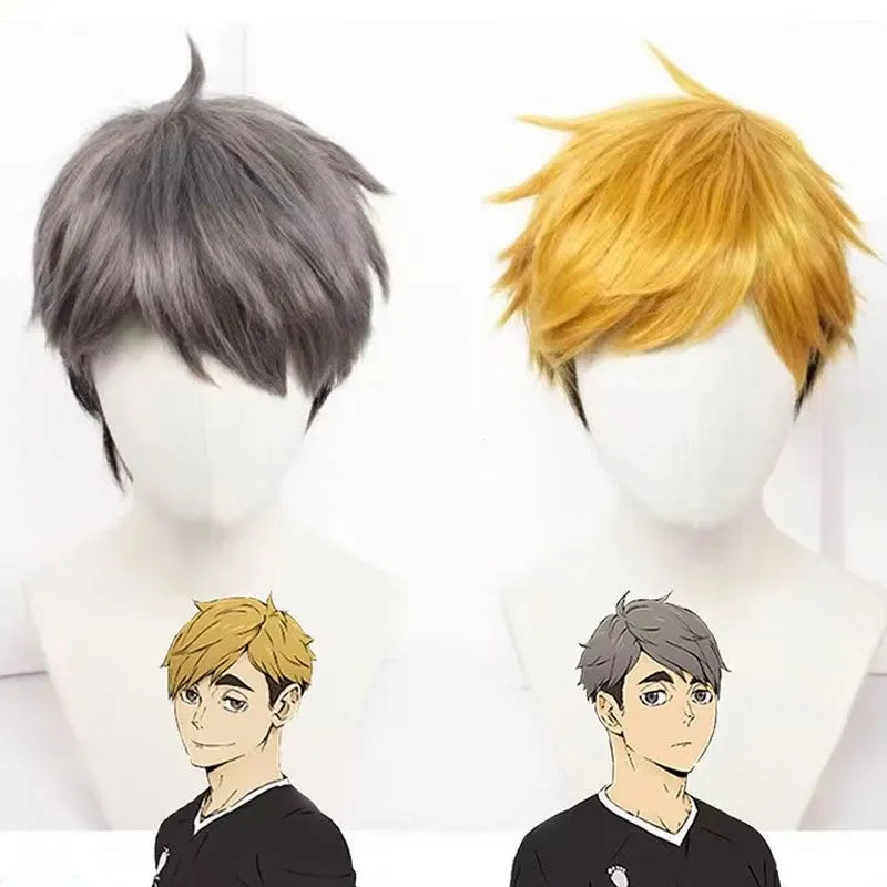 Anime Haikyuu Miya Atsumu miya osamu Wig Cosplay Costume Volleyball