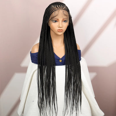 Synthetic Cornrow Braided Wigs Synthetic Full Lace Box Braided Wigs