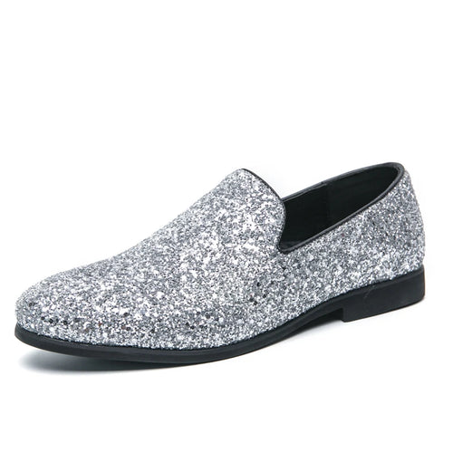 Shoes for Men Platform Dress Shoes Fashion Attractive Sequined