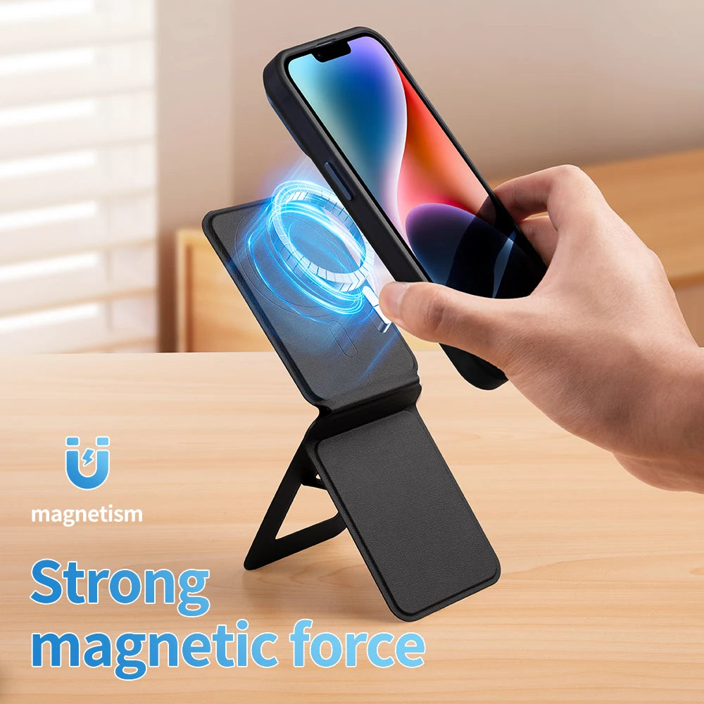 Magnetic Cell Phone Holder Foldable Mobile Phone Stand Adjustable