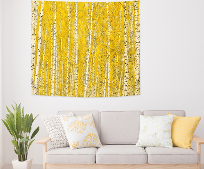 Golden Birch Forest 150cm x 130cm