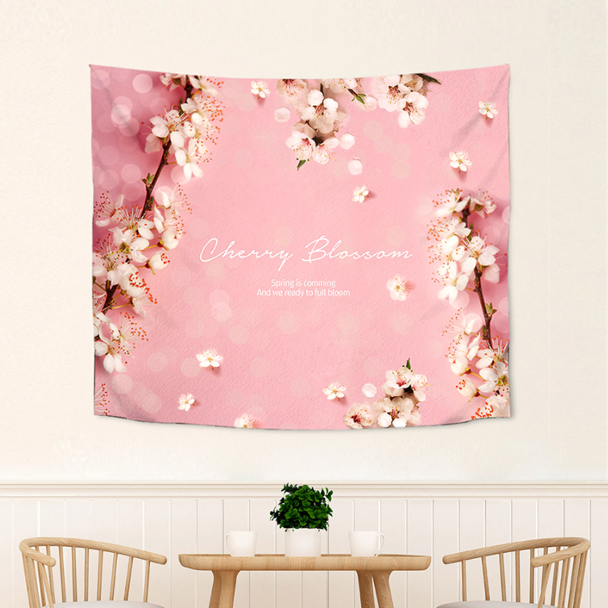 Pink Cherry Blossom 150cm x 130cm