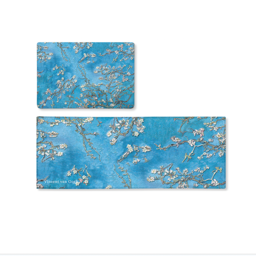 Almond Blossom by Gogh (Floor mat + Kitchen mat)