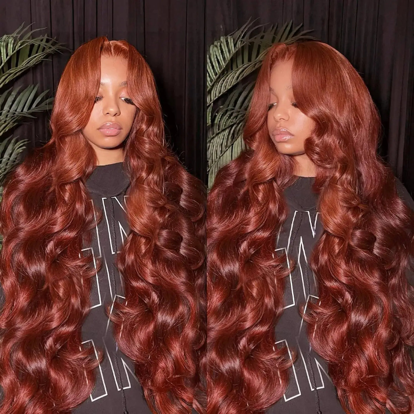 HD 13x6 Lace Front Reddish Brown Body Wave Colored 13X4  Transpare